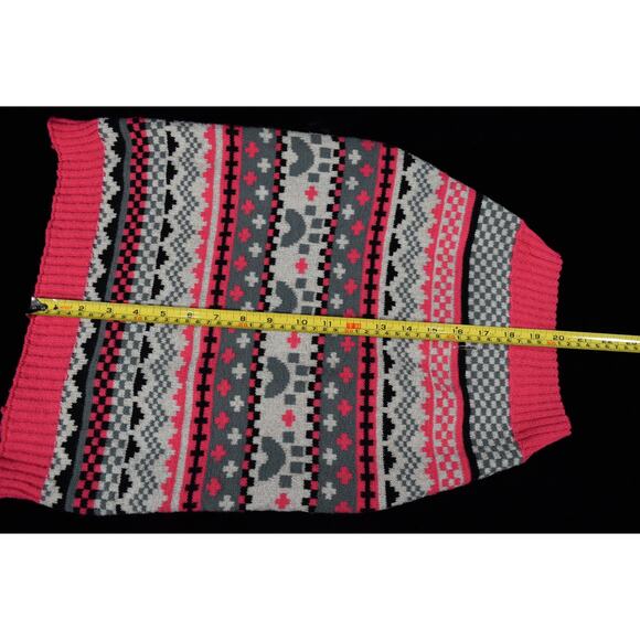 Pink Fair Isles Striped Large Dog Winter Sweater Jacket Walmart Branded Size L - Picture 3 of 7